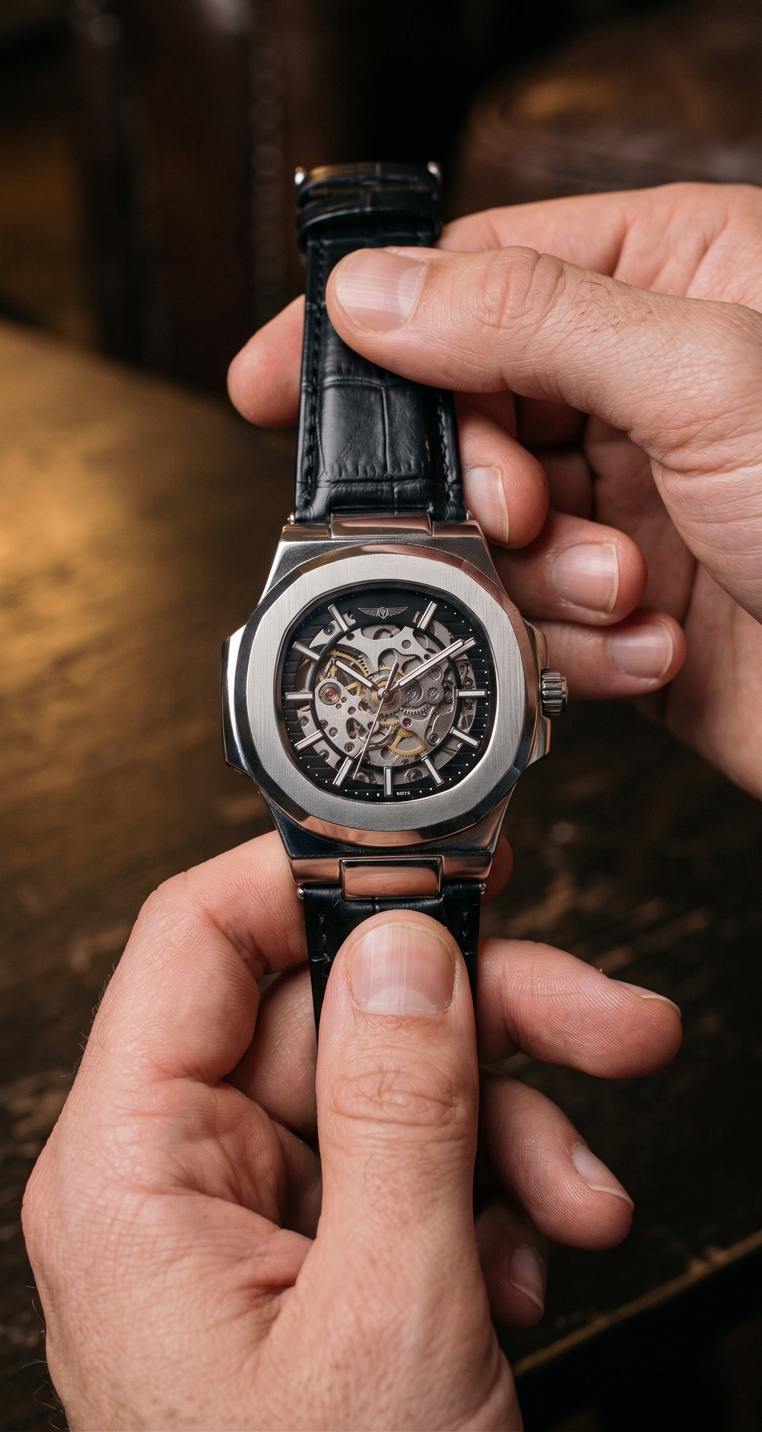 Vinci Silver Black 42mm